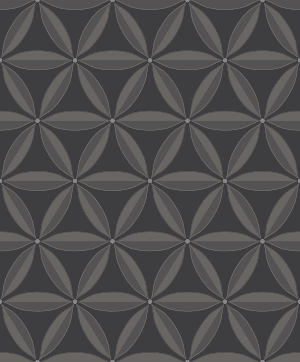 Lens Geometric Ebony and Charcoal AW71710 by Seabrook Designs Designer Wallpaper