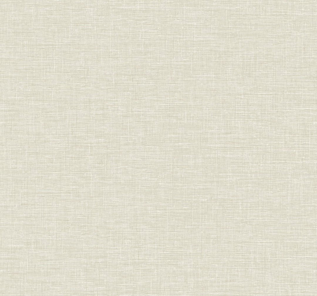 Linen Weave Beige and Off-White AW74007 by Seabrook Designs Designer Wallpaper