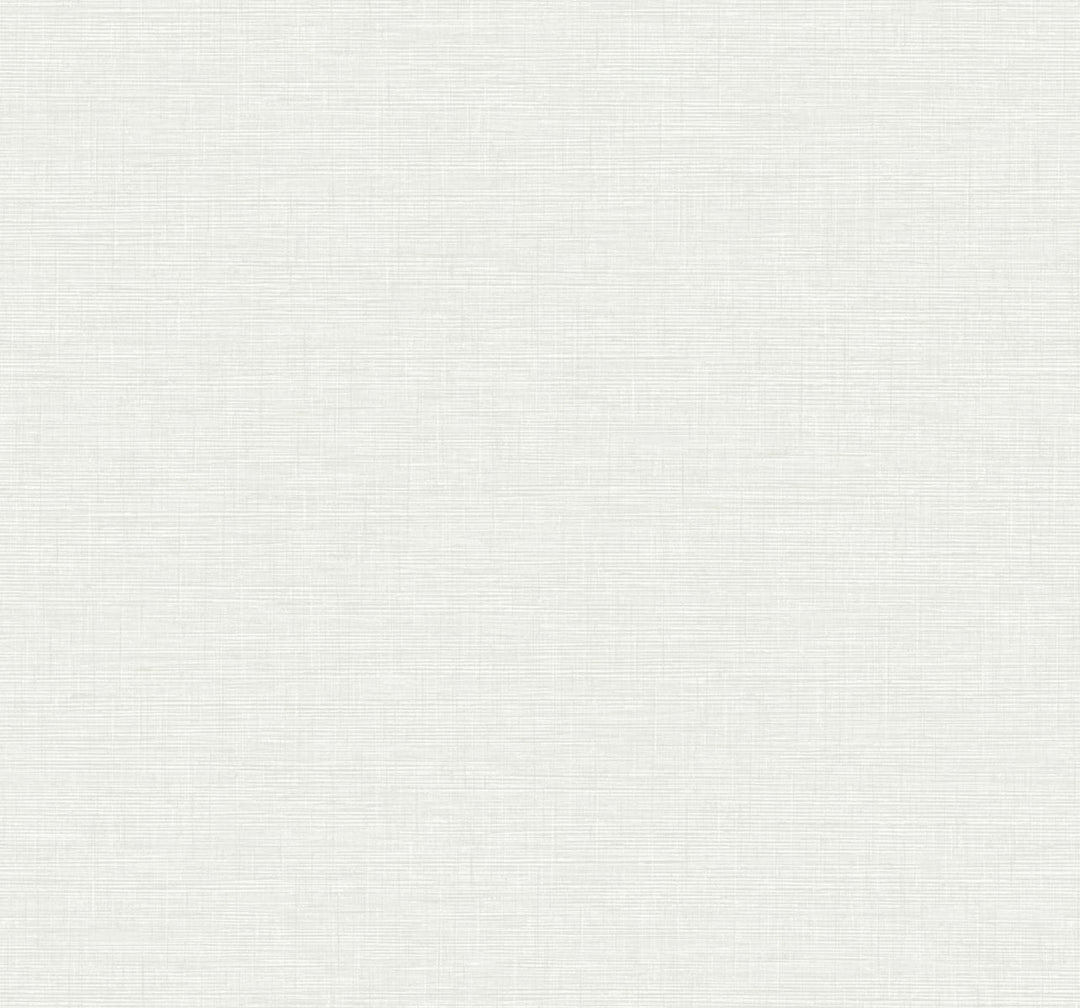Linen Weave Metallic Pearl and Off-White AW74008 by Seabrook Designs Designer Wallpaper