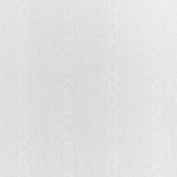 Rings White AW9117 by Anna French Fabric Anna French Fabric Rings White AW9117Fabric Natural Glimmer 100% Lin Ground, 100% Vis Emb INDIA </p><p>Repeat: V: 1.25 50.5 - Fabric Carolina -