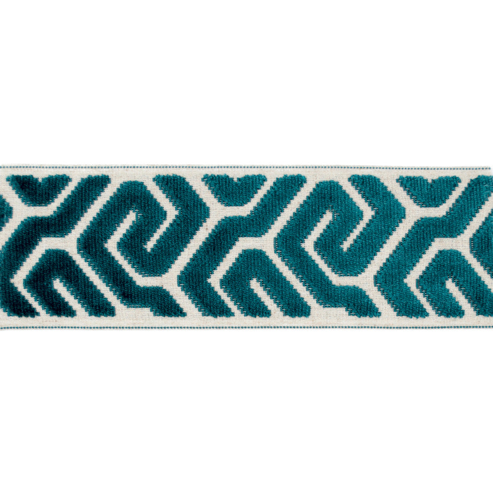 Agos Aqua by Europatex Designer Fabric Agos 100% Polyester 3.50 inches - Swanky Fabrics -
