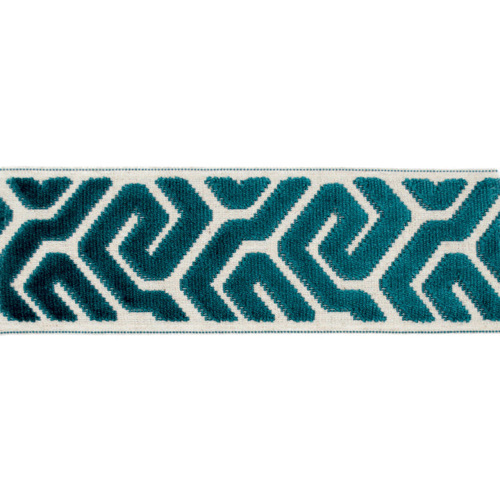 Agos Aqua by Europatex Designer Fabric Agos 100% Polyester 3.50 inches - Swanky Fabrics -