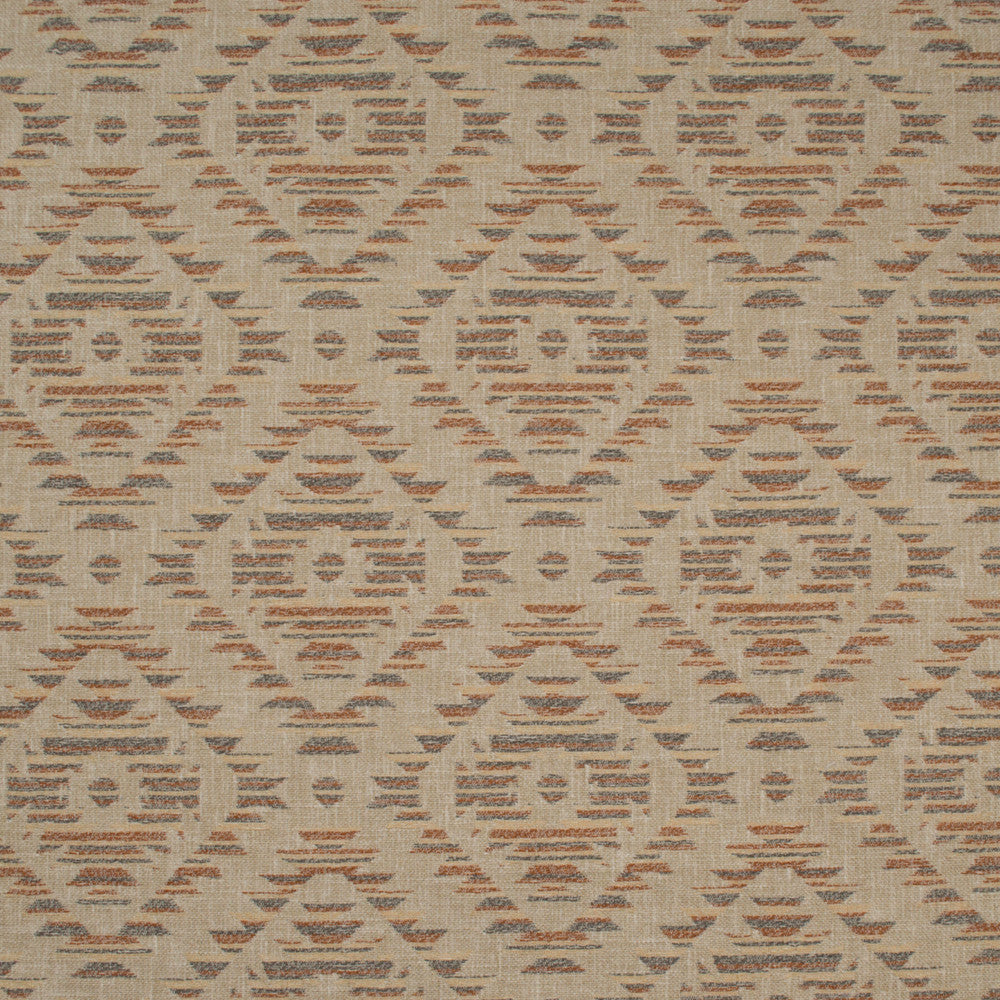 Aztec Geneva Spice by Europatex Designer Fabric Aztec 100% Polyester 6.85" H, 6.75" V 54.00 inches - Swanky Fabrics -