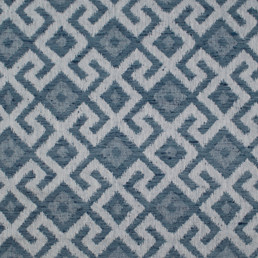 Aztec Neve Sky Light by Europatex Designer Fabric Aztec 86% Poyester, 14% Cotton 6.85" H, 6.85" V 54.00 inches - Swanky Fabrics -