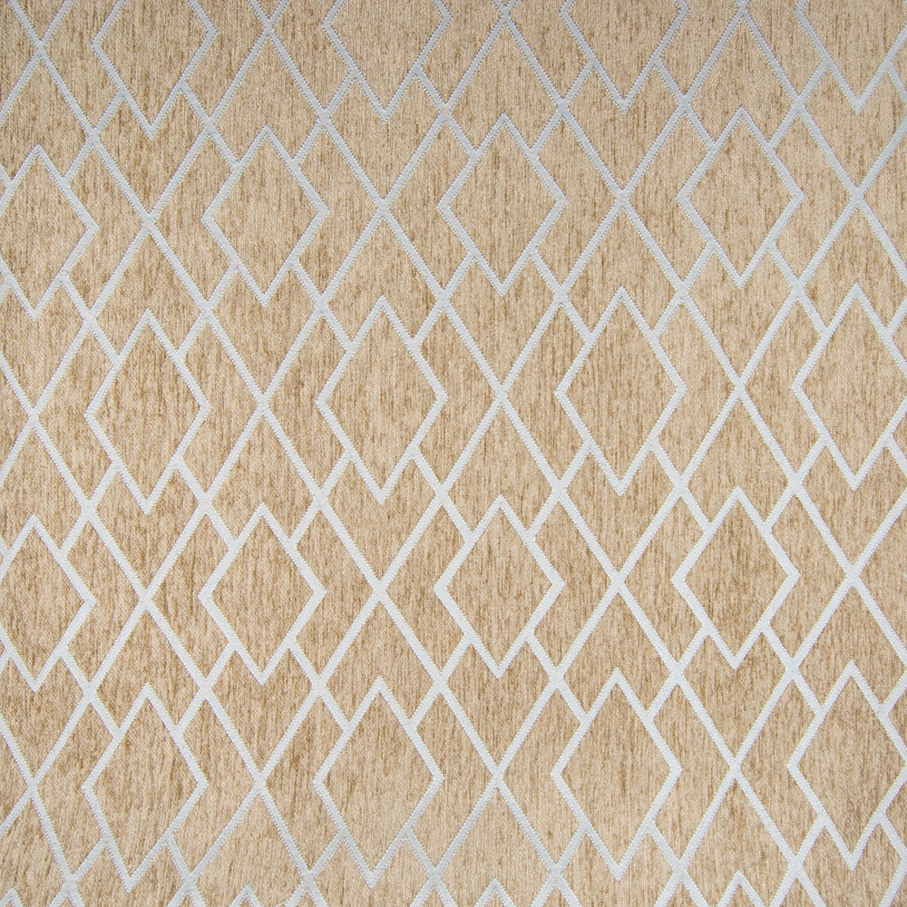 B7453 Sand by Greenhouse Designer Fabric 100% Polyester China 15,000 double rubs </p><p>Repeat: 7.3" H, 4.9" V 57" - Swanky Fabrics -