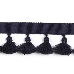Europatex Fabric Hellenic Key Tassel Fringe Marine