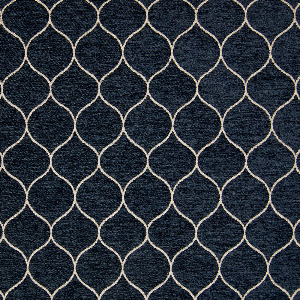 B9826 Midnight Blue by Greenhouse Designer Fabric 85% Polyester, 15% Cotton China 50,000 </p><p>Repeat: 2" H, 3" V 55" - Swanky Fabrics -
