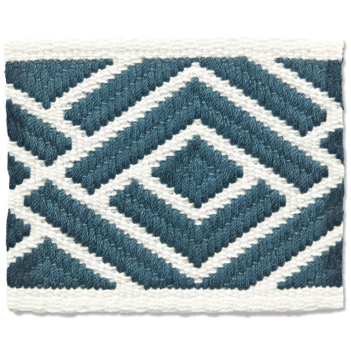 Bacall 5 Denim by Stout Designer Trim New World Tapes & Borders 100% Spun Viscose FRANCE Horizontal: 3 and Vertical: 0 3 in - Swanky Fabrics -