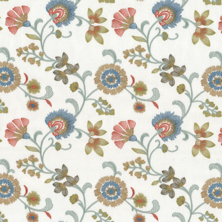 Backyard 2 Fiesta by Stout Designer Fabric RAINBOW LIBRARY GINGER/POPPY 52%COT 48%POL INDIA Horizontal: 8.750 and Vertical: 9.250 52 in - Swanky Fabrics -
