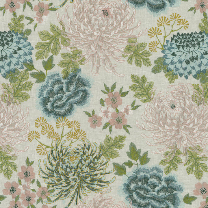 Bagatelle 1 Seedling by Stout Designer Fabric RAINBOW LIBRARY SAGE/CYPRESS 50%SVI 26%POL 24%COT %VEMB INDIA Horizontal: 17.500 and Vertical: 18.250 52.5 in - Swanky Fabrics -