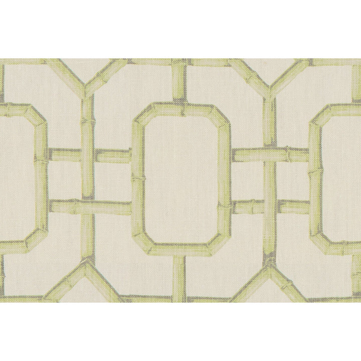 Bambu Fret Celery by Kravet Couture Designer Fabric JAN SHOWERS GLAMOROUS LINEN - 100% China MEDIUM Horizontal: 27 and Vertical: 36 54.5 - Swanky Fabrics -