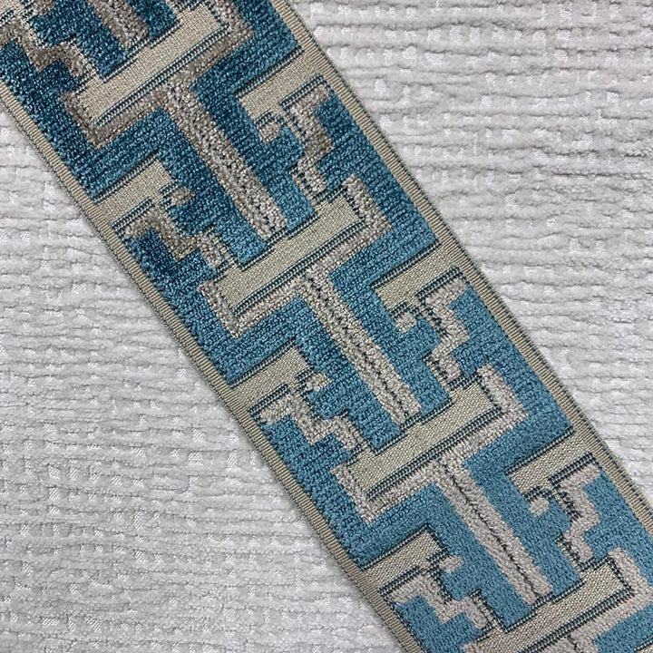 Banks Tape Atlantic by Magnolia Designer Trim - 31Poly/58Ray/11Lin China Horizontal: and Vertical: 3.5 - Swanky Fabrics -