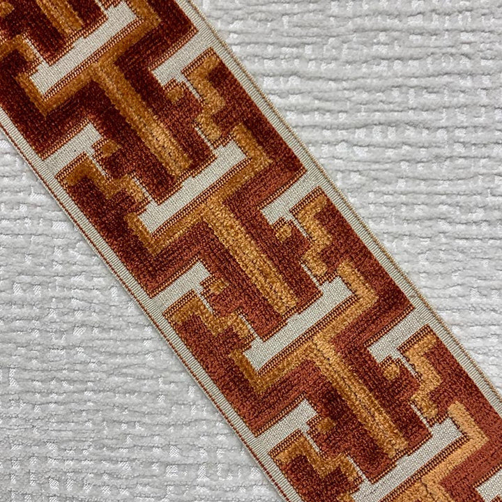 Banks Tape Saffron by Magnolia Designer Trim - 31Poly/58Ray/11Lin China Horizontal: and Vertical: 3.5 - Swanky Fabrics -