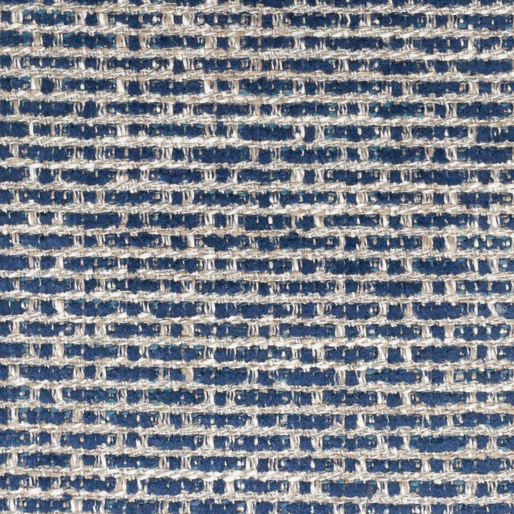 Barnett 1 Navy by Stout Designer Fabric LIVING IS EASY LAKE/OCEAN 52%SVI 29%UV 11%COT 8%POL USA Horizontal: 0.875 and Vertical: 0.500 57.5 in - Swanky Fabrics -