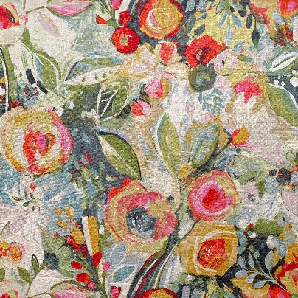Baroness Rose by Magnolia Designer Fabric - 55Linen/45Visc Uk 15000 Horizontal: 26.25 and Vertical: 24.5 54" - Swanky Fabrics -