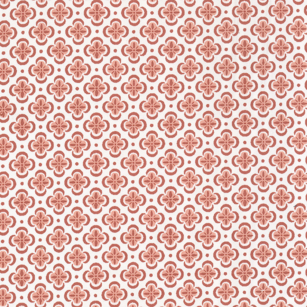 Basilica 2 Carnation by Stout Designer Fabric RAINBOW LIBRARY GINGER/POPPY 100%COT INDIA Horizontal: 1.500 and Vertical: 1.500 54 in - Swanky Fabrics -