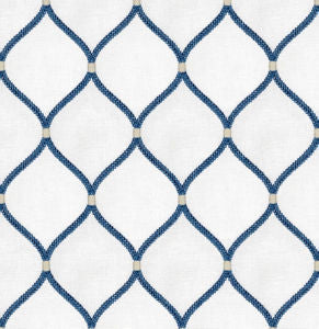 Norbar Fabric Batik Ivory Navy