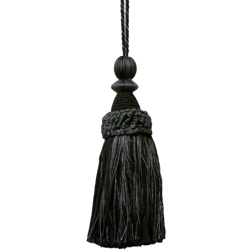 Battersea 9 Ebony by Stout Designer Trim ART OF DESIGN TRIM-2 TASSEL FRINGE 100%SVI CHINA Horizontal: 0.000 and Vertical: 0.000 5.5 in - Swanky Fabrics -