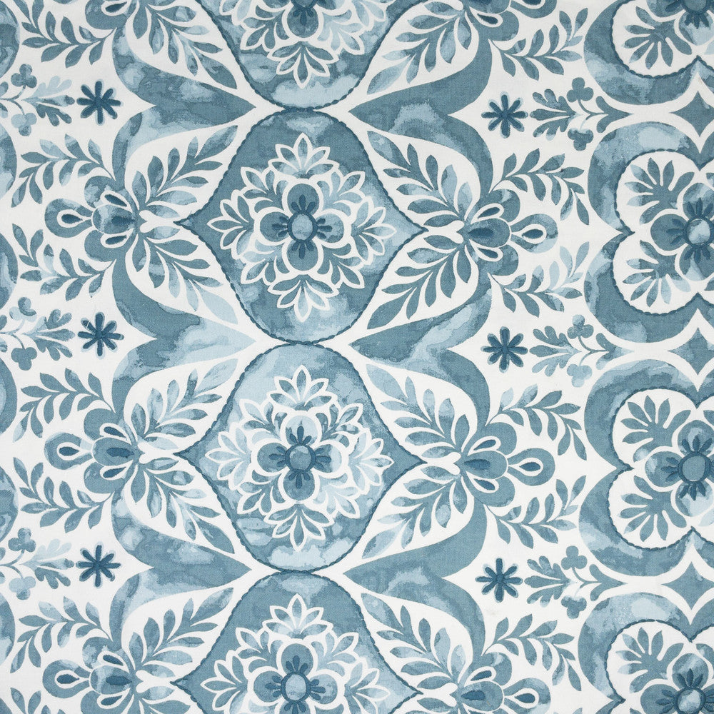 Bayrum 3 Norse by Stout Designer Fabric RAINBOW LIBRARY GLACIER/LAGOON 100%COT %PEMB INDIA Horizontal: 7.875 and Vertical: 25.500 51 in - Swanky Fabrics -