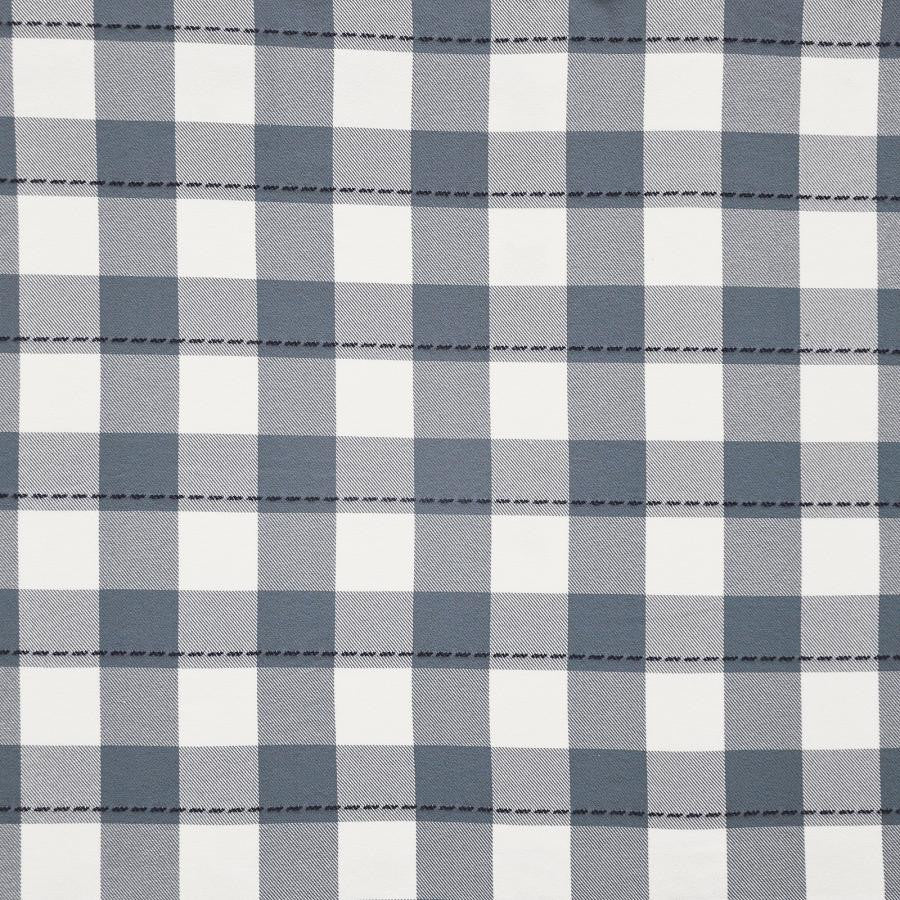 Buffalo # 910 Lake by Maxwell Designer Fabric Performance Wovens-Vol.Iv North Sea 100% POLYESTER TURKEY V-4.75"H-0.5" 54" - Swanky Fabrics -