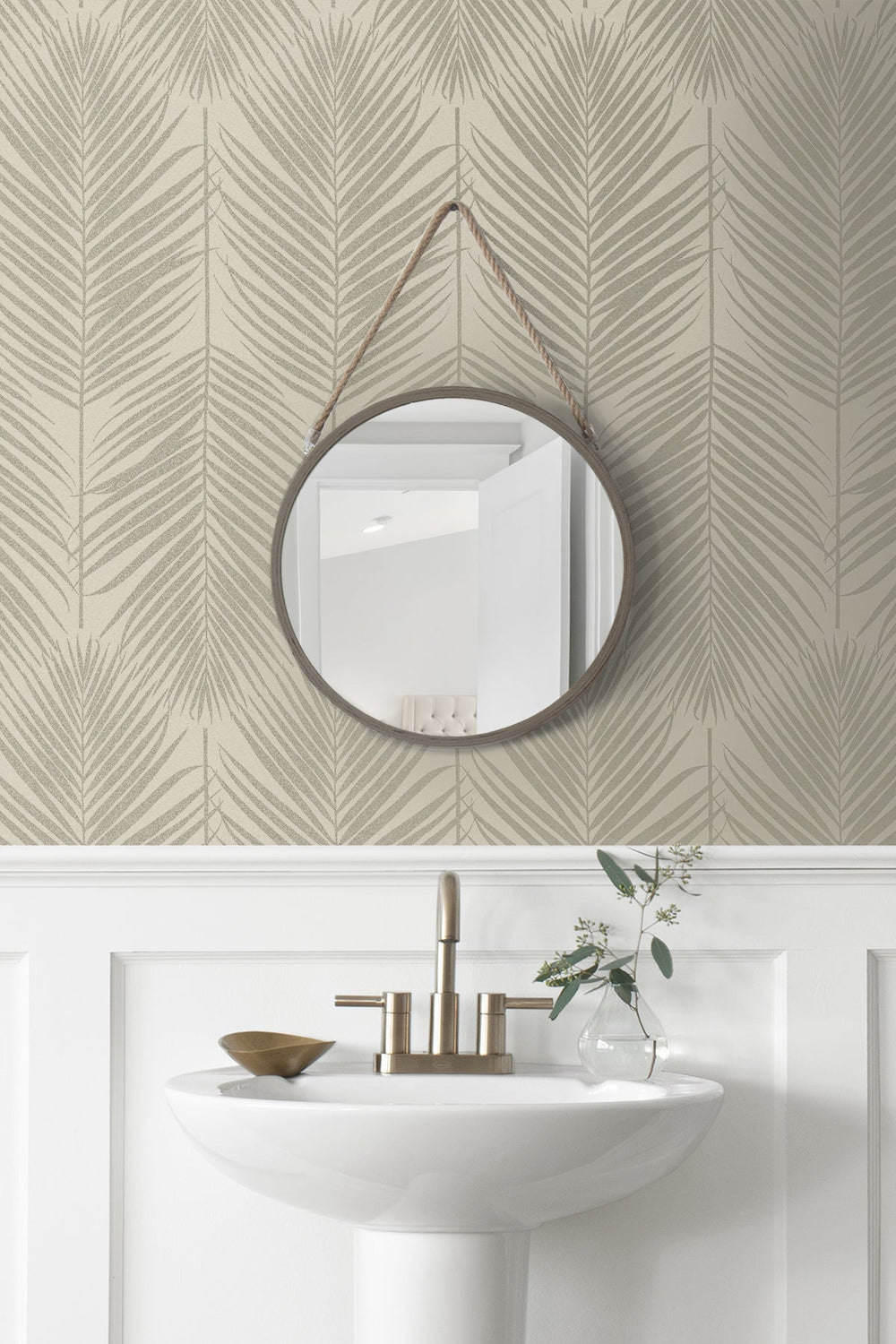 Persei Palm Champagne BD50003 by Seabrook Designs Designer Wallpaper
