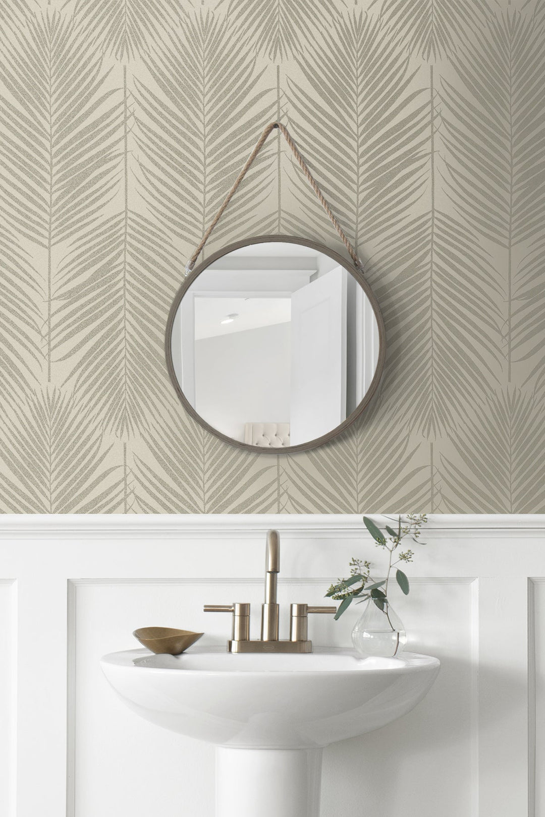 Persei Palm Champagne BD50003 by Seabrook Designs Designer Wallpaper