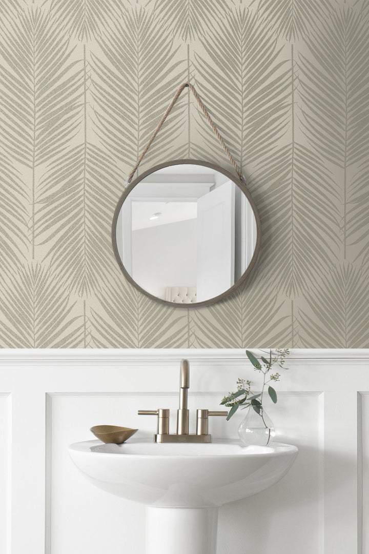 Persei Palm Champagne BD50003 by Seabrook Designs Designer Wallpaper