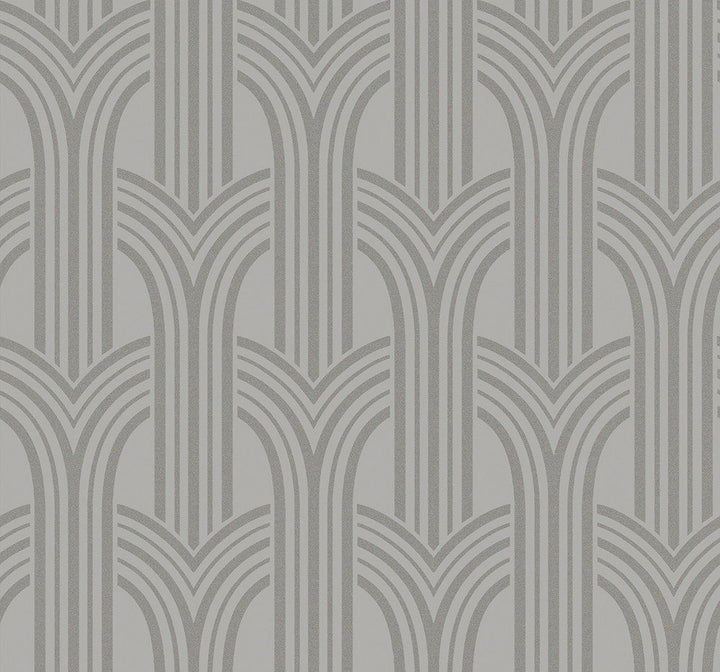 Déco Arches Nickel BD50410 by Seabrook Designs Designer Wallpaper