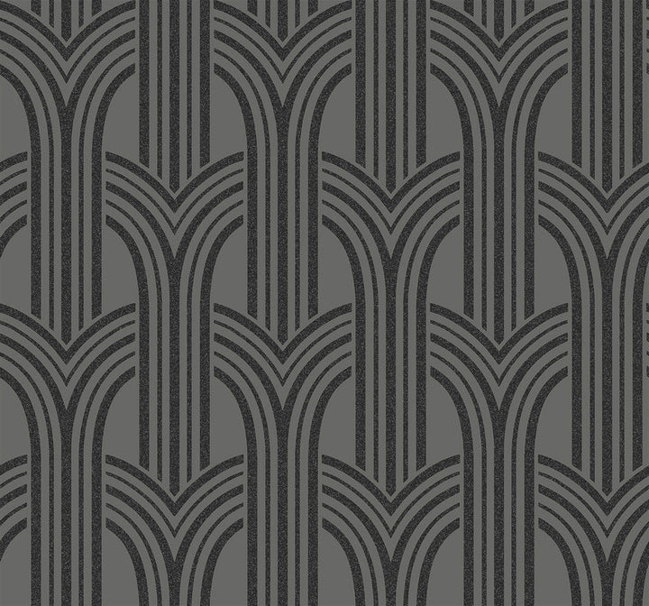 Déco Arches Pewter & Galaxy BD50420 by Seabrook Designs Designer Wallpaper