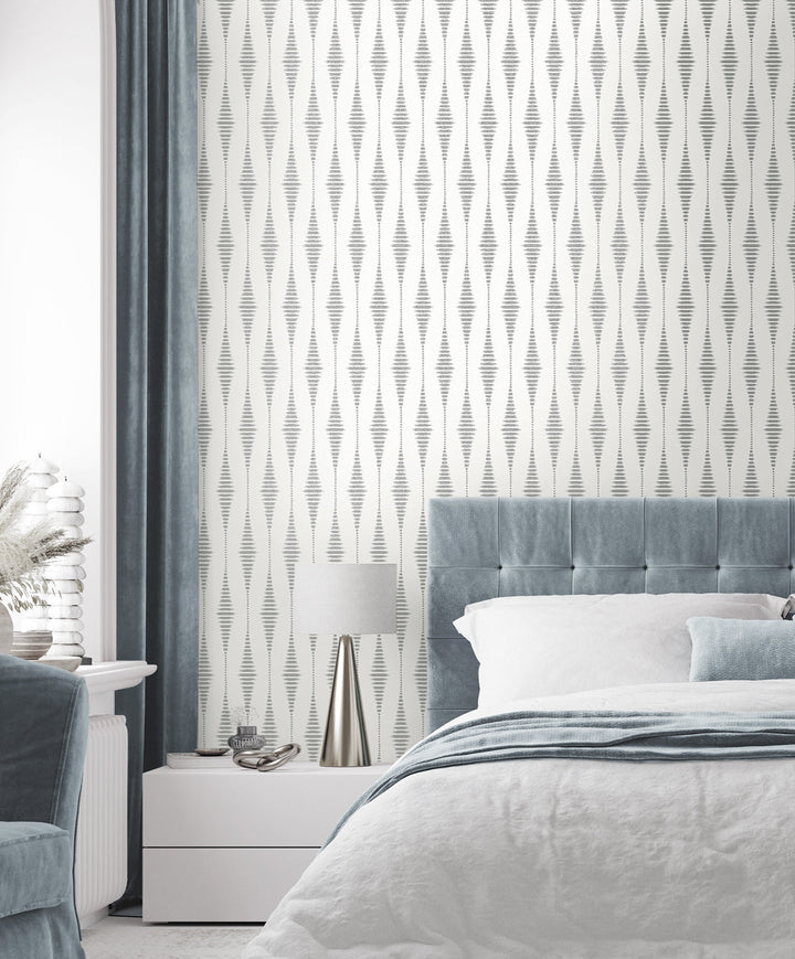 Diamond Stripe Pearlescent BD50600 by Seabrook Designs Designer Wallpaper