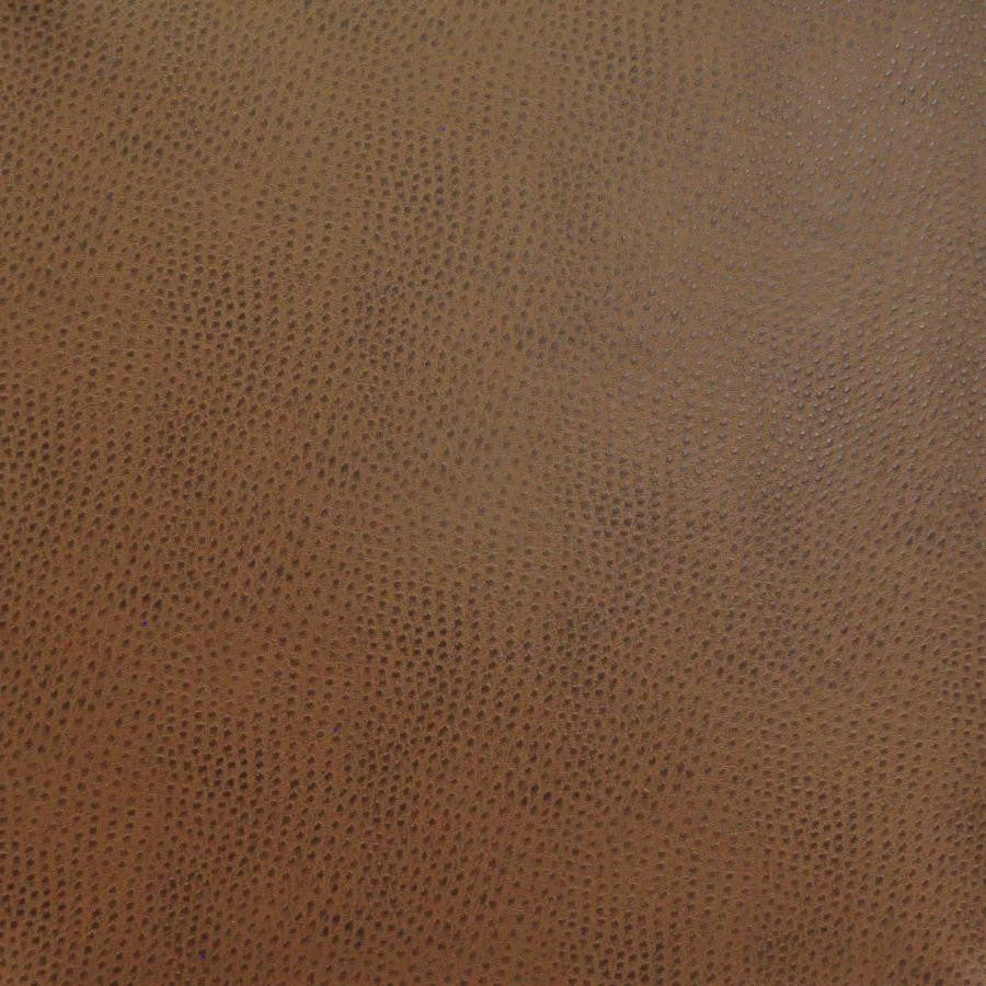 Buckeye # 714 Pecan by Maxwell Designer Fabric Easy Rider Viii FACE: 100% POLYURETHANE (POLYCARBONATE)
BACKING: 100% POLYESTER KOREA 54" - Swanky Fabrics -