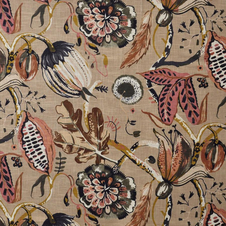 Beauregard # 705 Terracotta by Maxwell Designer Fabric Color Theory-Vol.Vii Lychee 55% LINEN 45% VISCOSE INDIA V-25.20" H-27" 53" - Swanky Fabrics -