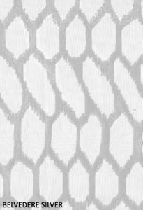 Belvedere Silver by Norbar Designer Fabric SHEER PASSION 100% POLYESTER TURKEY 34"V 15 1/4"H 122 - Swanky Fabrics -
