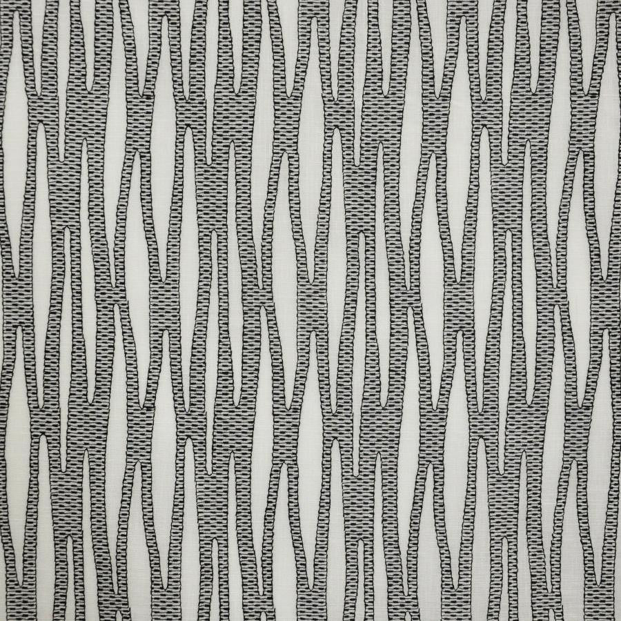 Bonsai # 519 Zebra by Maxwell Designer Fabric Sheer Craft BASE: 100% RECYCLE POLYESTER
EMB: 100% POLYESTER TURKEY V-9.4" H-4.3" 118" - Swanky Fabrics -