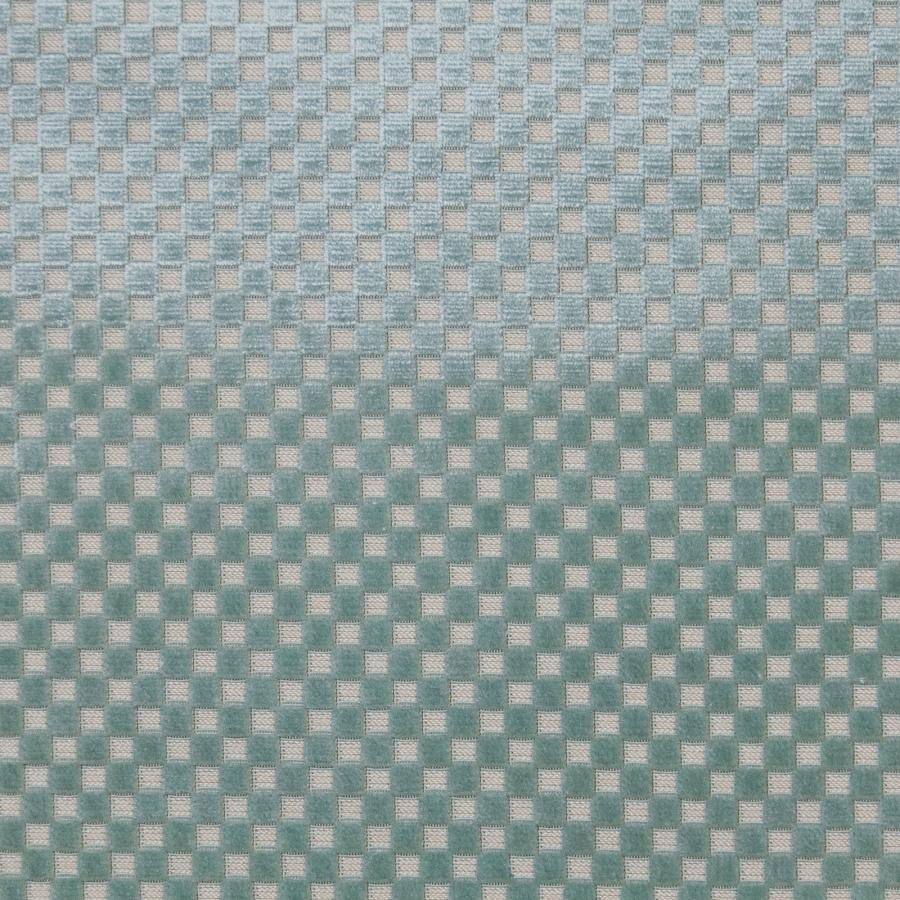 Bolzano # 630 Duckegg by Maxwell Designer Fabric Performance Cut Velvets 72% VISCOSE
23% POLYESTER
5% COTTON BELGIUM V-0.9"H- 0.8" 55" - Swanky Fabrics -