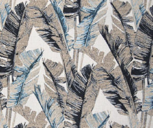 Berwyn Navy Sand by Norbar Designer Fabric SOLEIL 100% SOLUTION DYED POLYESTER 11 1/6"V 13 1/2"H 54 - Swanky Fabrics -