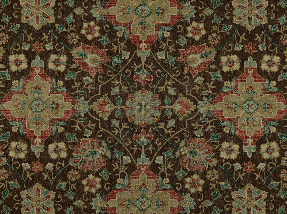 Bettina Espresso 663 by Covington Designer Fabric our website for purchase 55% Linen, 45% Viscose Korea 12000 Horizontal: 27" and Vertical: 24" 56" - Swanky Fabrics -