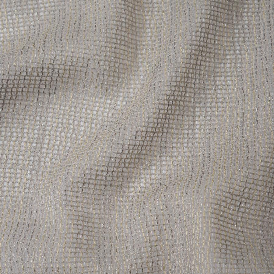 Bastille # 225 Mushroom by Maxwell Designer Fabric Sheer Glam 92% RECYCLED POLYESTER
8% POLYESTER INDIA 123" - Swanky Fabrics -