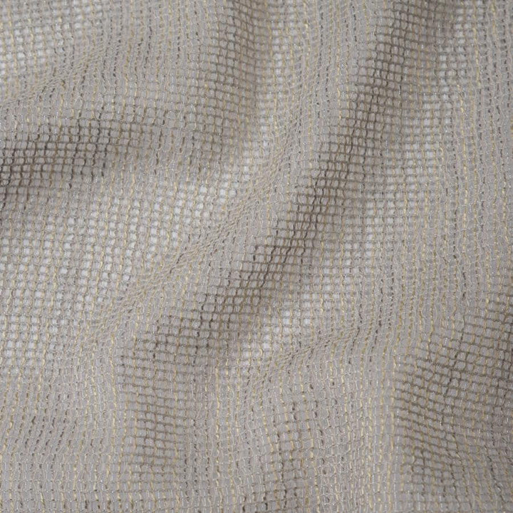 Bastille # 225 Mushroom by Maxwell Designer Fabric Sheer Glam 92% RECYCLED POLYESTER
8% POLYESTER INDIA 123" - Swanky Fabrics -