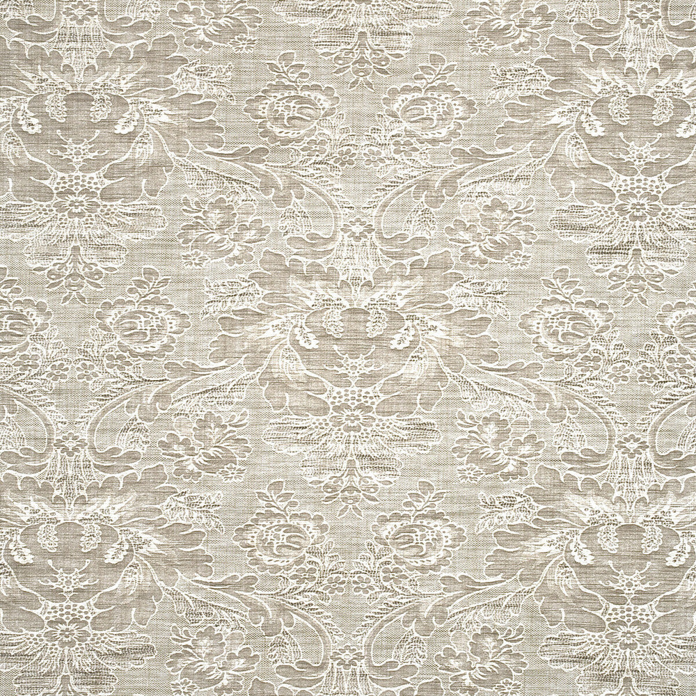 Hartbury Damask Ivory by G P & J Baker Designer Fabric MARWOOD II COTTON - 38%;VISCOSE - 26%;POLYESTER - 25%;LINEN - 11% Italy MEDIUM Horizontal: 28.368 and Vertical: 22.064 55.16 - Swanky Fabrics -