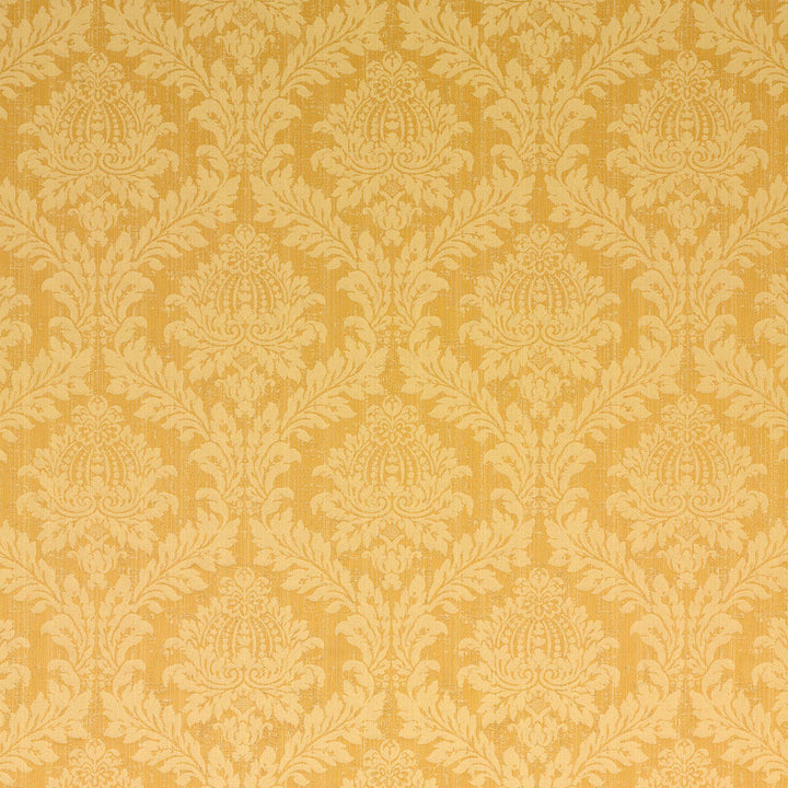 Lydford Damask Gilt by G P & J Baker Designer Fabric SIMPLY DAMASK COTTON - 100% Italy Horizontal: 13.79 and Vertical: 16.154 53.978 - Swanky Fabrics -