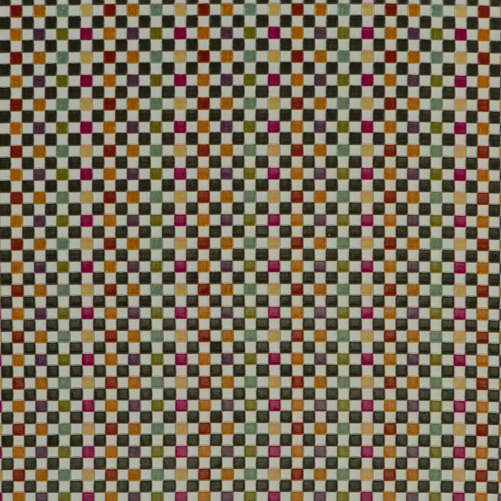 Clarendon Small Check Multi by G P & J Baker Designer Fabric LANGDALE BEMBERG - 52%;COTTON - 48% India - Horizontal: 6.501 and Vertical: 3.152 53.19 - Swanky Fabrics -