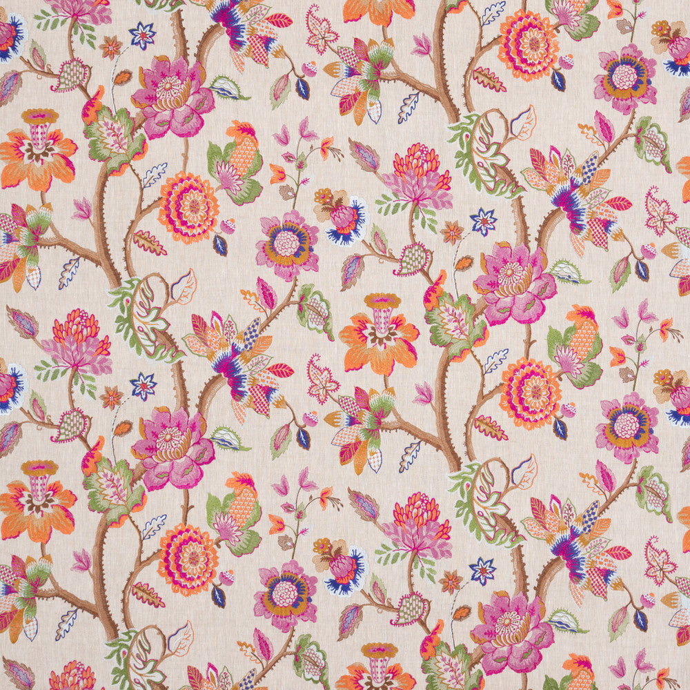 Dryden Multi by G P & J Baker Designer Fabric COSMOPOLITAN LINEN - 54%;RAYON - 46% India Horizontal: 51.22 and Vertical: 26.004 51.22 - Swanky Fabrics -