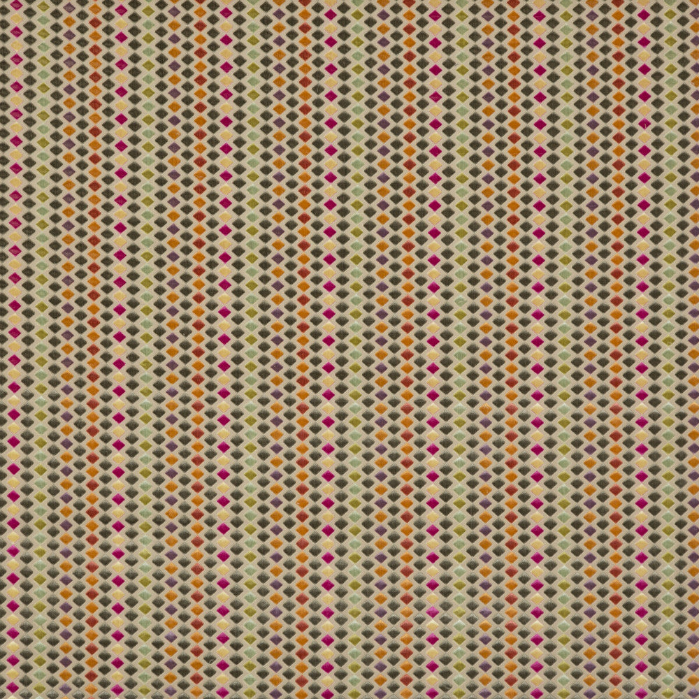 Clarendon Diamonds Multi by G P & J Baker Designer Fabric COSMOPOLITAN BEMBERG - 51%;COTTON - 49% India Horizontal: 6.698 and Vertical: 1.97 53.19 - Swanky Fabrics -