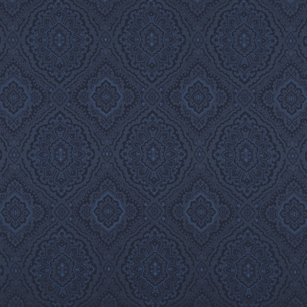 Edessa Indigo by G P & J Baker Fabric G P & J Baker Fabric Edessa IndigoFabric EAST TO WEST COTTON - 50%;POLYESTER - 32%;VISCOSE - 18% Italy </p><p>Repeat: H: 13.593, V: 16.942 54.372 - Fabric Carolina -