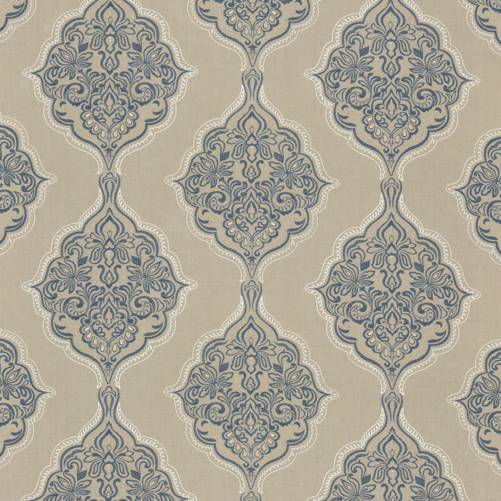 Montacute Indigo by G P & J Baker Fabric G P & J Baker Fabric Montacute IndigoFabric KESWICK EMBROIDERIES LINEN - 74%;POLYESTER - 20%;RAYON - 6% India </p><p>Repeat: H: 26.004, V: 19.7 52.008 - Fabric Carolina -