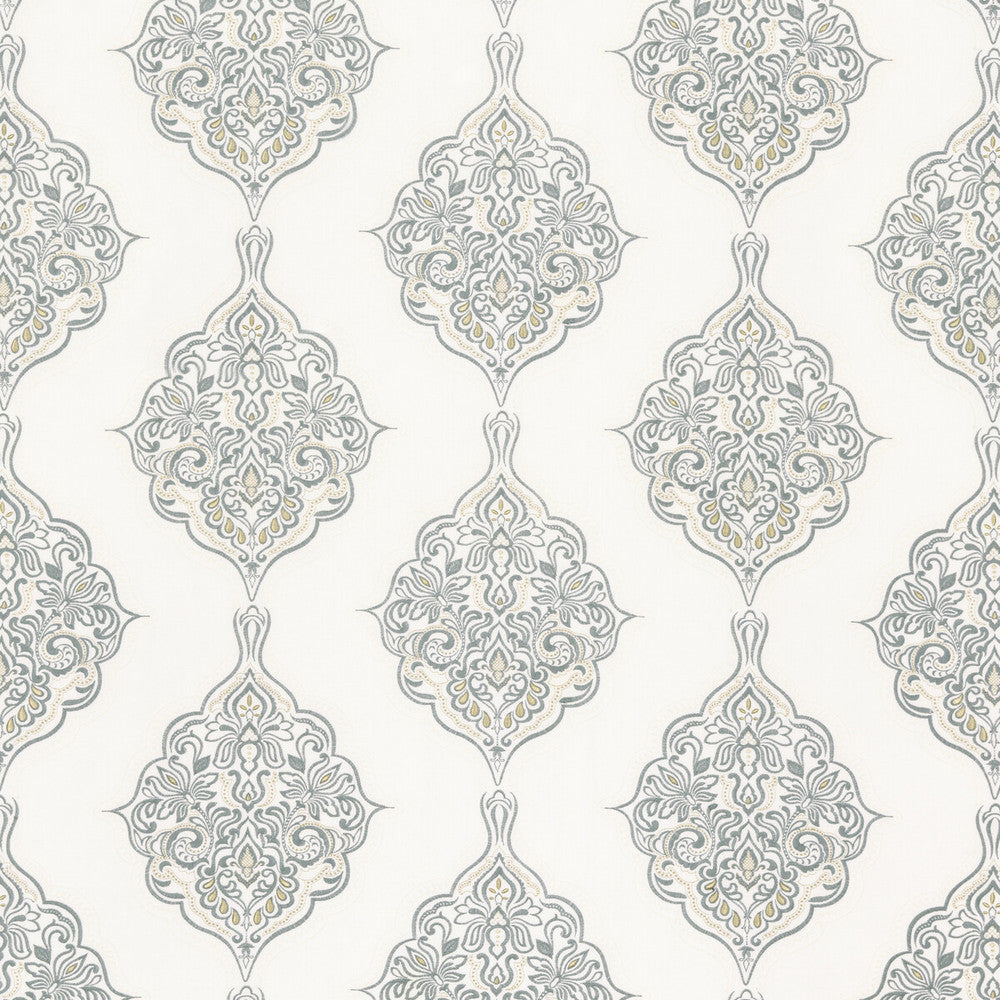 Montacute Soft Blue by G P & J Baker Designer Fabric KESWICK EMBROIDERIES LINEN - 74%;POLYESTER - 20%;RAYON - 6% India - Horizontal: 26.004 and Vertical: 19.7 52.008 - Swanky Fabrics -