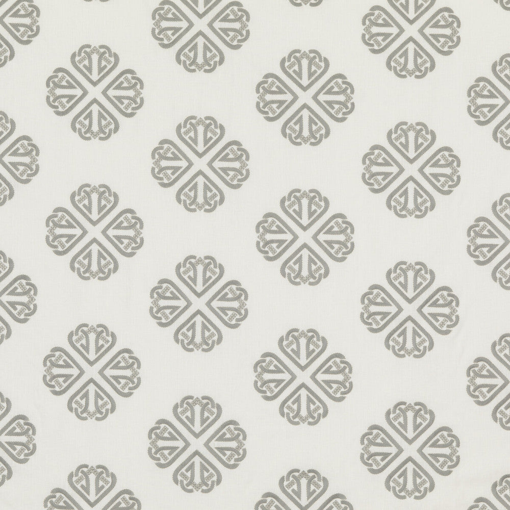 Kersloe Soft Grey by G P & J Baker Designer Fabric KESWICK EMBROIDERIES LINEN - 57%;POLYESTER - 38%;RAYON - 5% India Horizontal: 17.73 and Vertical: 11.82 53.19 - Swanky Fabrics -