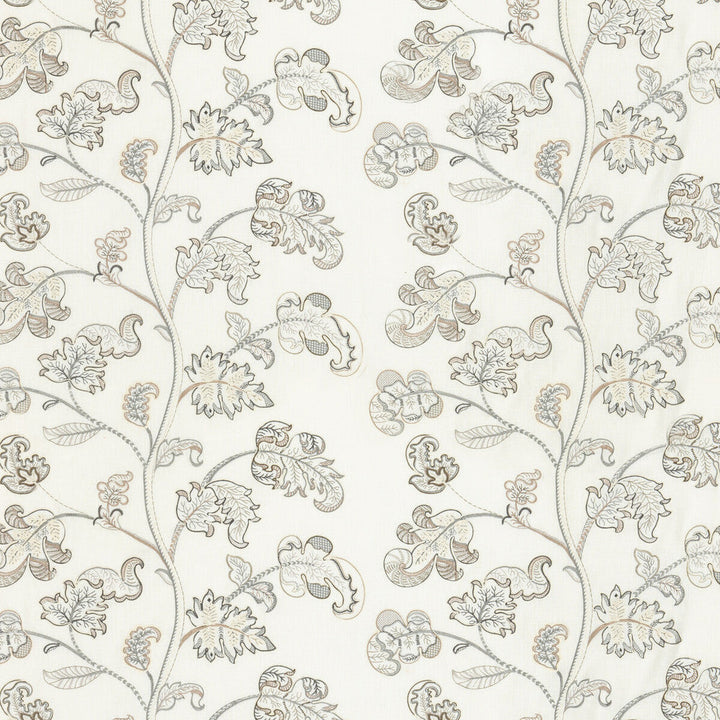 Alderwood Ivory/Stone by G P & J Baker Designer Fabric KESWICK EMBROIDERIES LINEN - 65%;RAYON - 35% India Horizontal: 26.004 and Vertical: 15.76 52.008 - Swanky Fabrics -