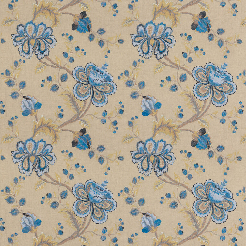Elvington Indigo by G P & J Baker Designer Fabric ARTISAN II LINEN - 66%;POLYESTER - 20%;VISCOSE - 14% India - Horizontal: 25.61 and Vertical: 25.61 51.22 - Swanky Fabrics -